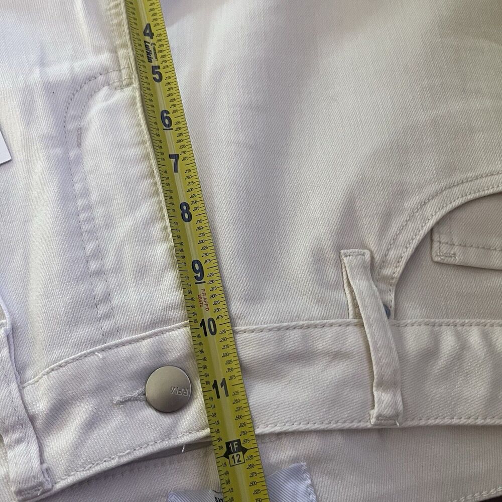 NWT RFM MIA Raw Hem‎ Bootcut Cropped Jeans Tummy Control Off White Size 16 NEW - Picture 15 of 16